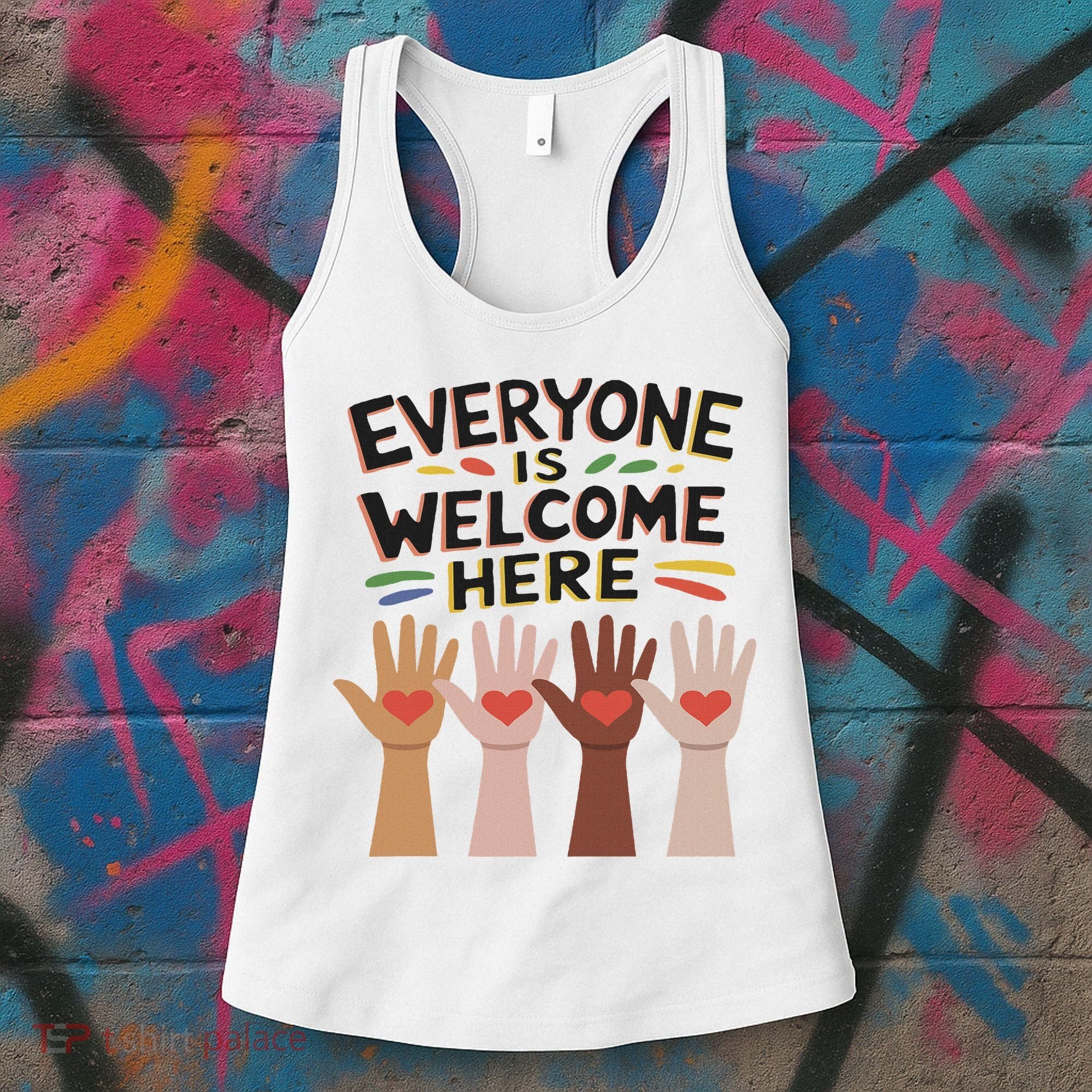 Everyone Is Welcome Here Idaho Teacher Women's Tank Top
