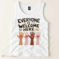 Everyone Is Welcome Here Idaho Teacher Tank Top thumb 2