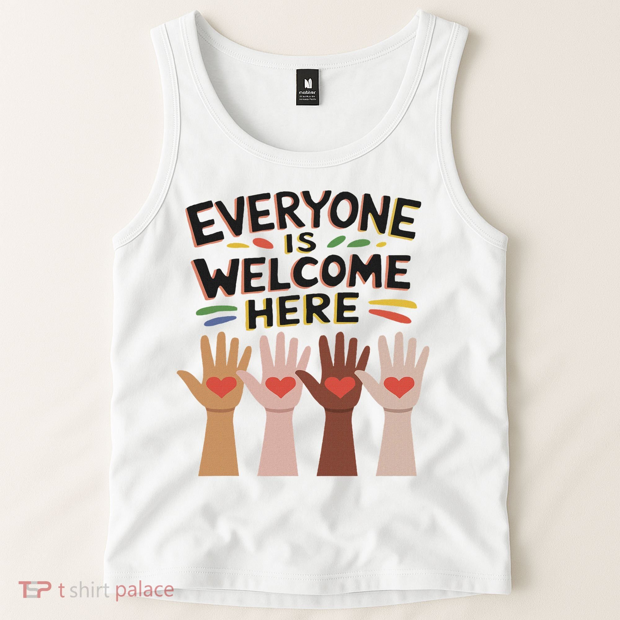 Everyone Is Welcome Here Idaho Teacher Tank Top