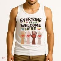 Everyone Is Welcome Here Idaho Teacher Tank Top thumb 3