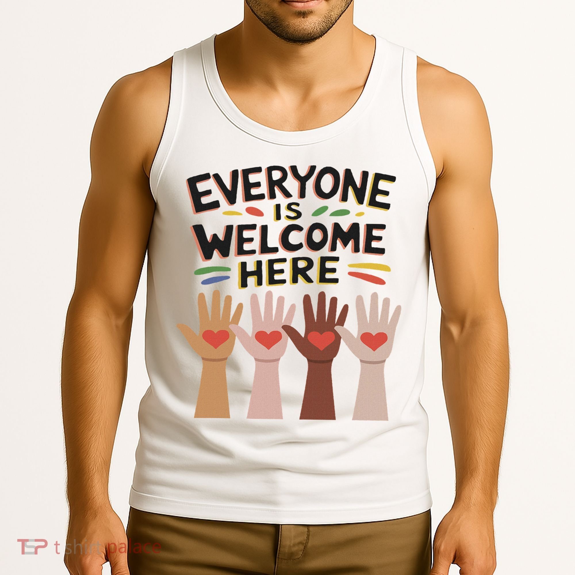 Everyone Is Welcome Here Idaho Teacher Tank Top