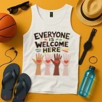 Everyone Is Welcome Here Idaho Teacher Tank Top thumb 4