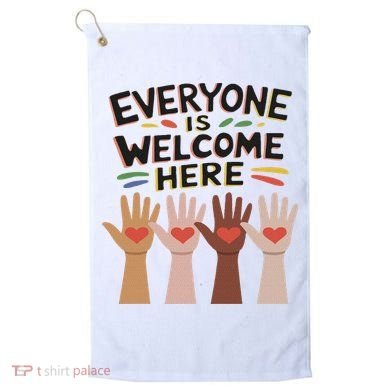Everyone Is Welcome Here Idaho Teacher Golf Towel