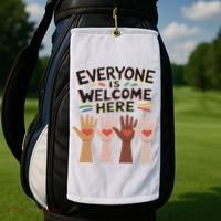 Everyone Is Welcome Here Idaho Teacher Golf Towel thumb 2