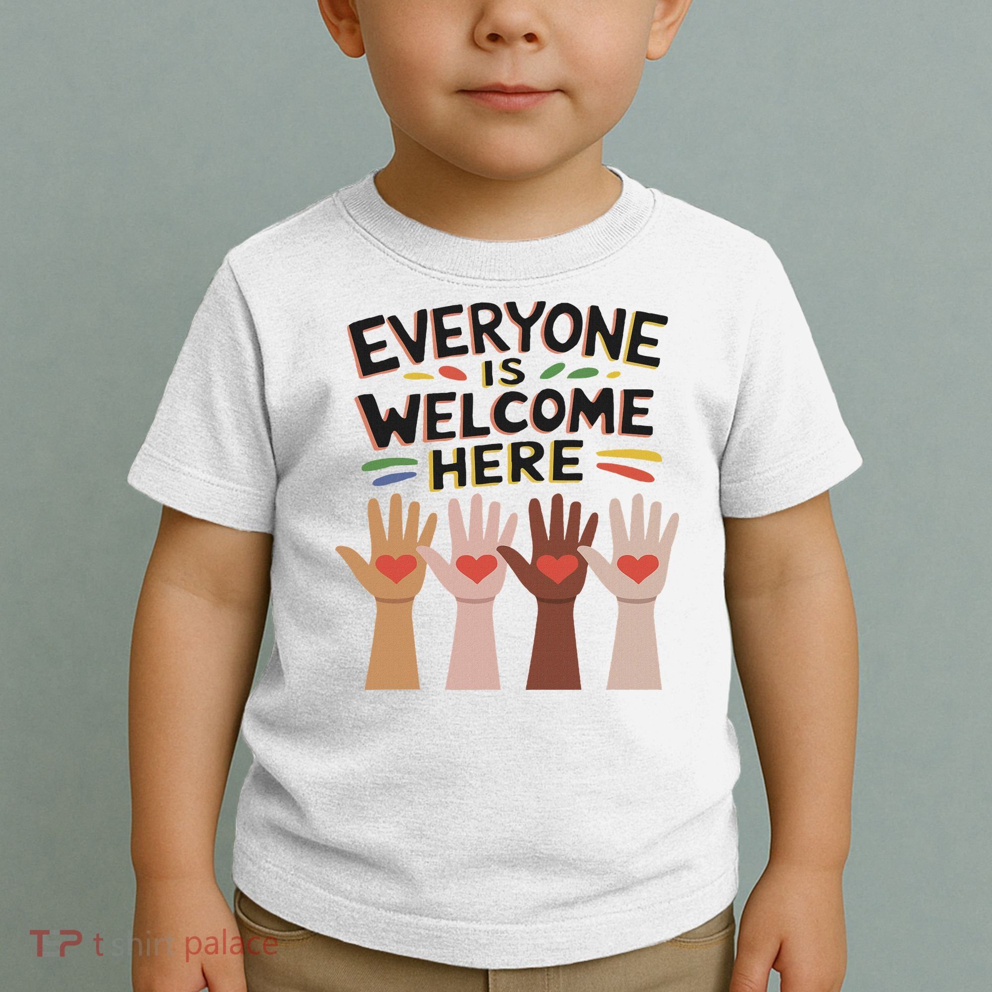 Everyone Is Welcome Here Idaho Teacher Toddler T-Shirt
