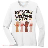 Everyone Is Welcome Here Idaho Teacher Women's Long Sleeve Shirt thumb 0