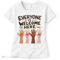 Everyone Is Welcome Here Idaho Teacher Women's T-Shirt thumb 0