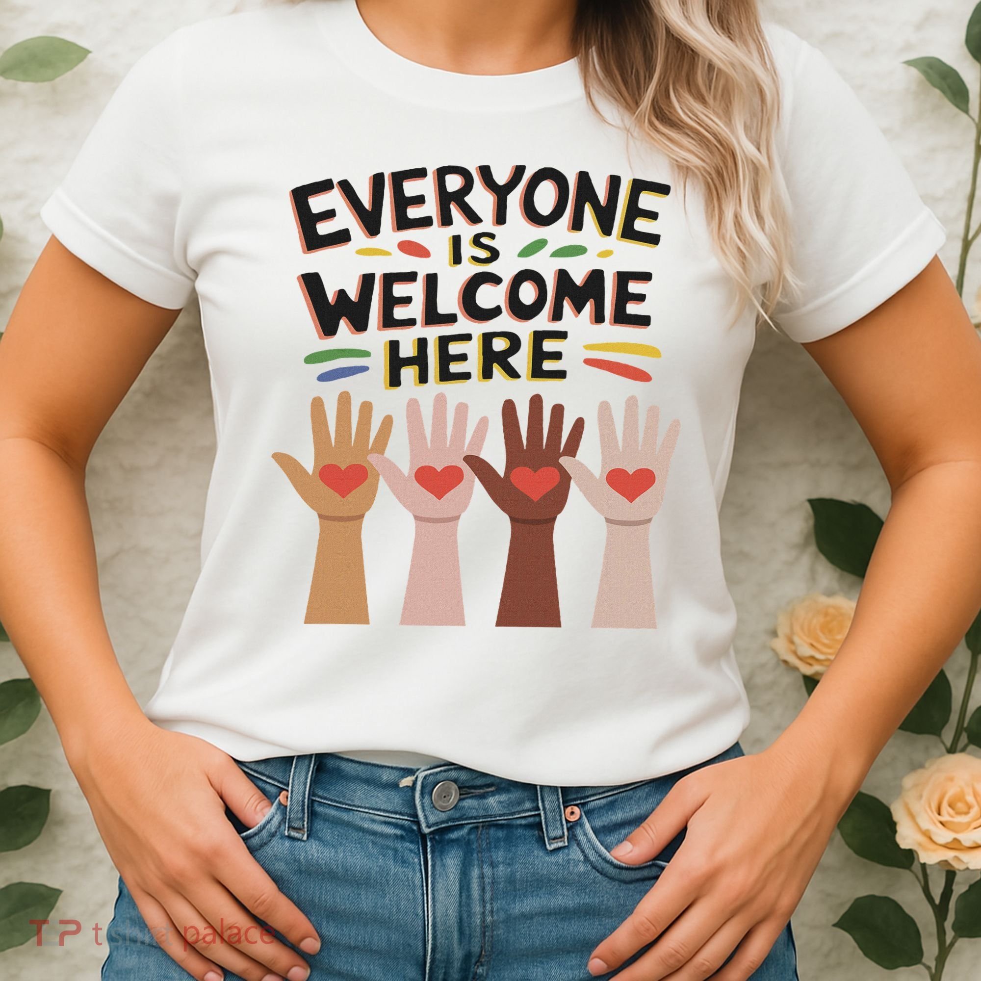 Everyone Is Welcome Here Idaho Teacher Women's T-Shirt