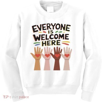 Everyone Is Welcome Here Idaho Teacher Kids Sweatshirt