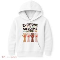 Everyone Is Welcome Here Idaho Teacher Kids Hoodie thumb 0