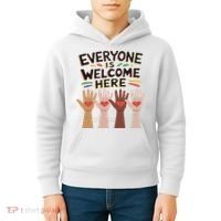 Everyone Is Welcome Here Idaho Teacher Kids Hoodie thumb 4