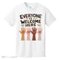 Everyone Is Welcome Here Idaho Teacher Kids T-Shirt thumb 0
