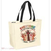 Everyone Is Welcome Here Idaho Teacher Tote Bag thumb 2