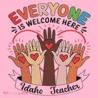 Everyone Is Welcome Here Idaho Teacher Coaster thumb 2