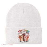 Everyone Is Welcome Here Idaho Teacher Beanie thumb 0