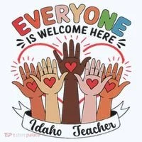 Everyone Is Welcome Here Idaho Teacher Ornament thumb 1