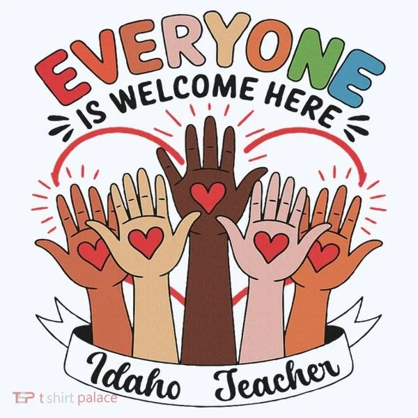 Everyone Is Welcome Here Idaho Teacher Ornament
