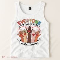 Everyone Is Welcome Here Idaho Teacher Tank Top thumb 2