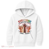 Everyone Is Welcome Here Idaho Teacher Kids Hoodie thumb 0