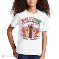 Everyone Is Welcome Here Idaho Teacher Kids T-Shirt thumb 2