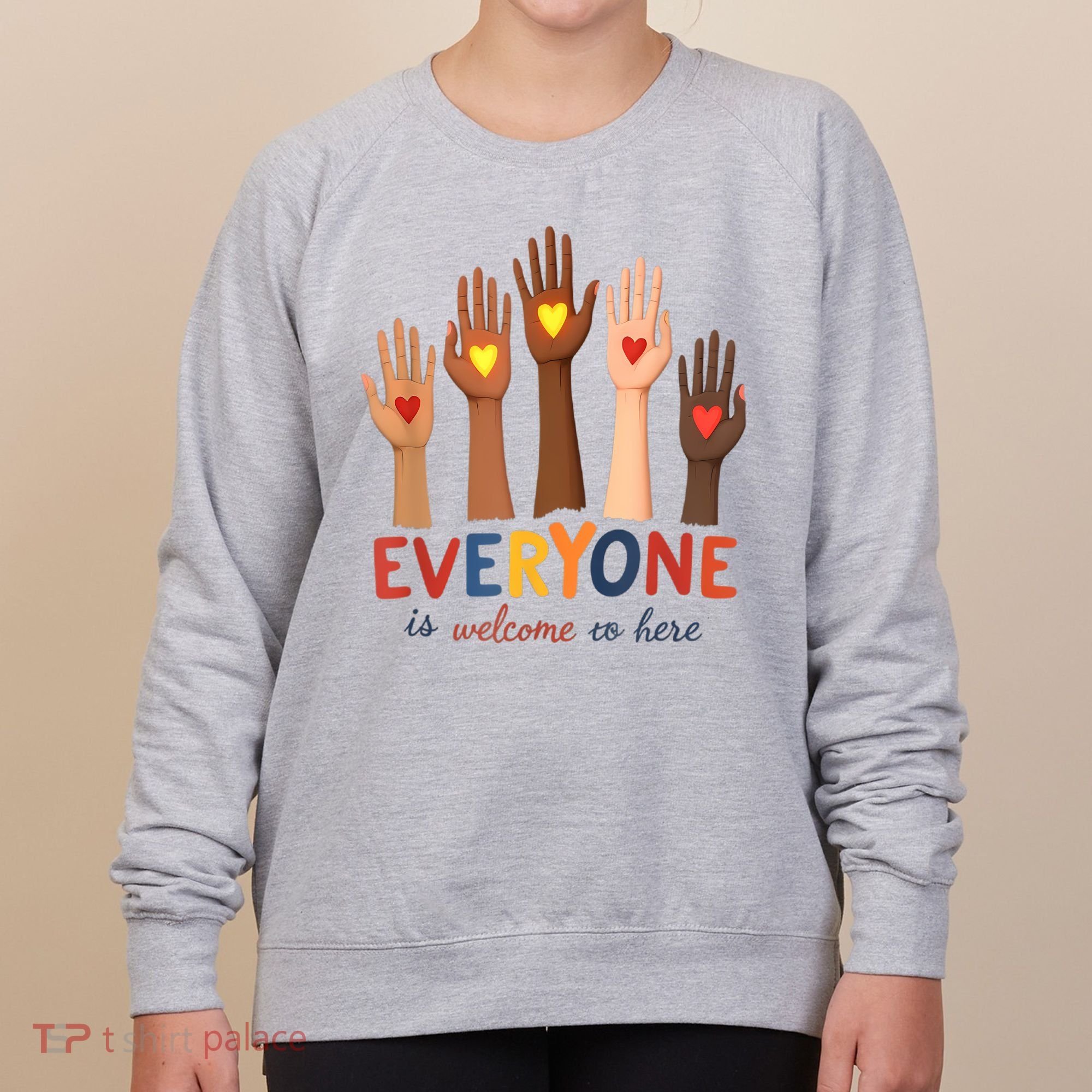 Everyone Is Welcome Here Idaho Teacher Belongs Educator Women's Sweatshirt
