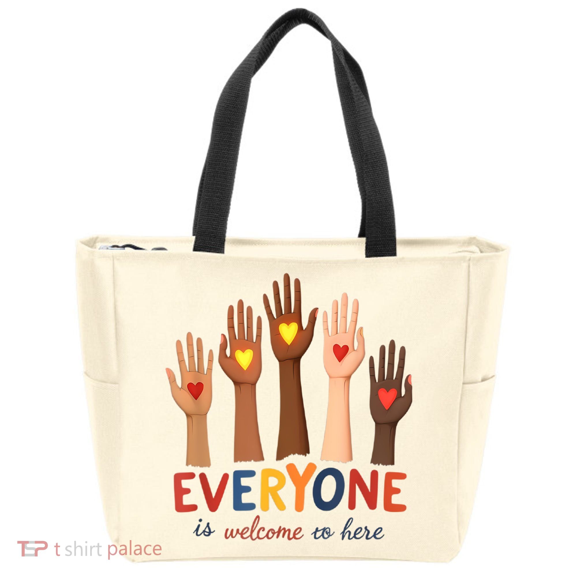 Everyone Is Welcome Here Idaho Teacher Belongs Educator Tote Bag