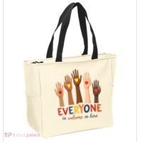 Everyone Is Welcome Here Idaho Teacher Belongs Educator Tote Bag thumb 2