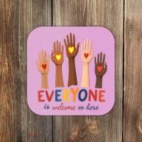 Everyone Is Welcome Here Idaho Teacher Belongs Educator Coaster thumb 0