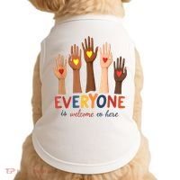 Everyone Is Welcome Here Idaho Teacher Belongs Educator Doggie Tank thumb 0