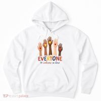 Everyone Is Welcome Here Idaho Teacher Belongs Educator Hoodie thumb 0