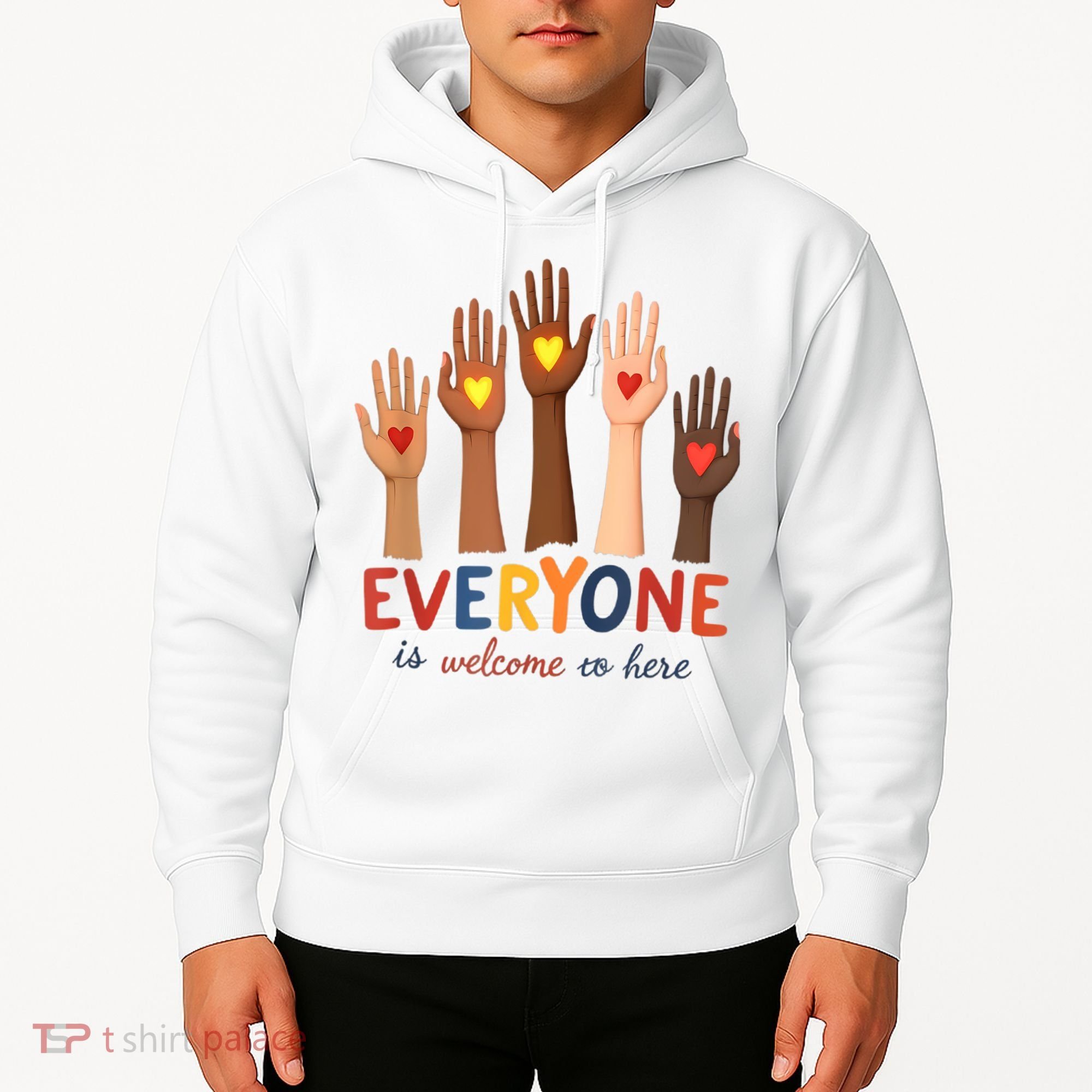 Everyone Is Welcome Here Idaho Teacher Belongs Educator Hoodie
