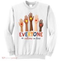 Everyone Is Welcome Here Idaho Teacher Belongs Educator Sweatshirt thumb 0