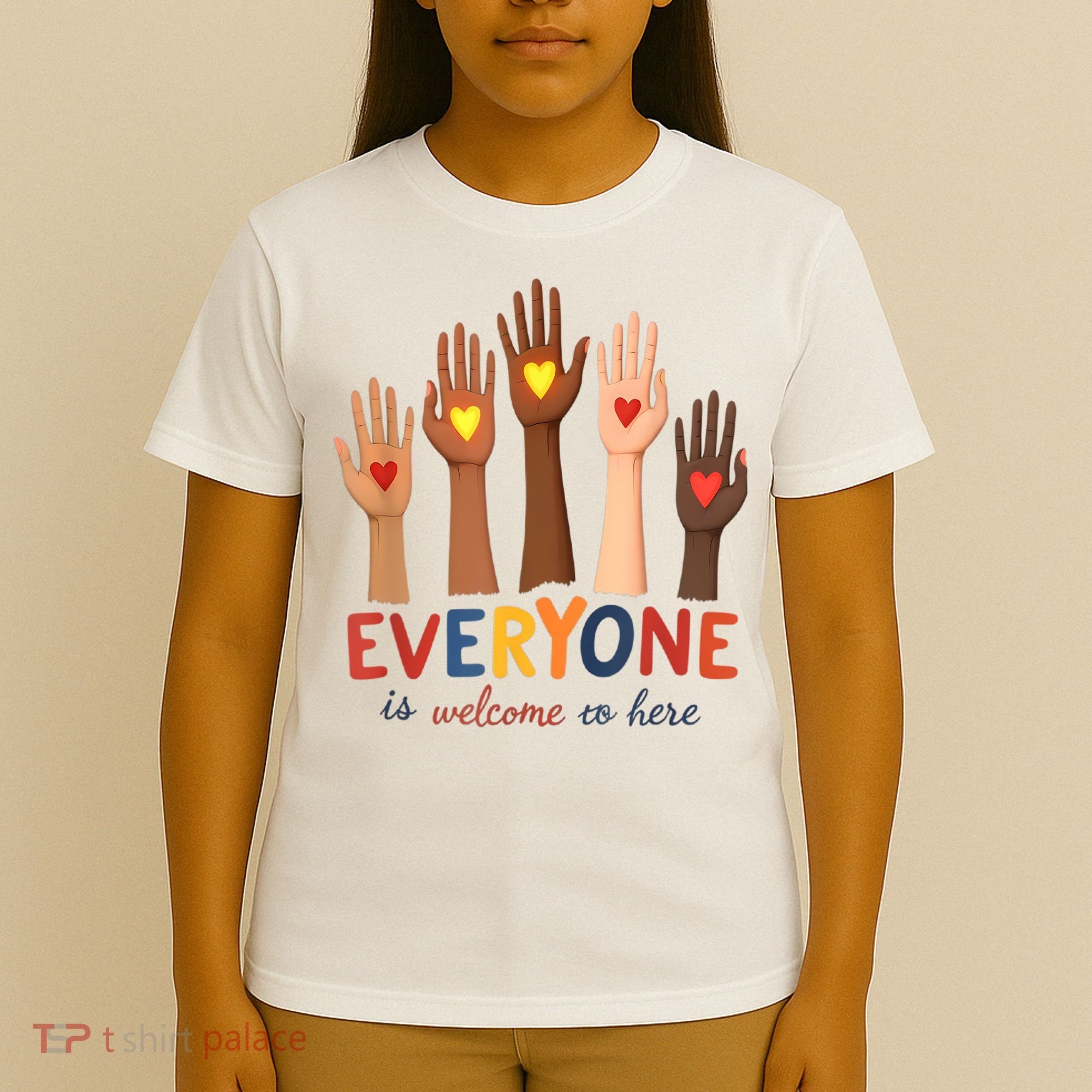 Everyone Is Welcome Here Idaho Teacher Belongs Educator T-Shirt