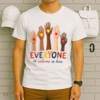 Everyone Is Welcome Here Idaho Teacher Belongs Educator T-Shirt thumb 6