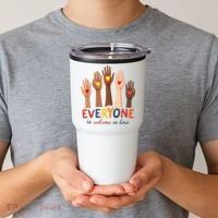 Everyone Is Welcome Here Idaho Teacher Belongs Educator Tumbler thumb 2