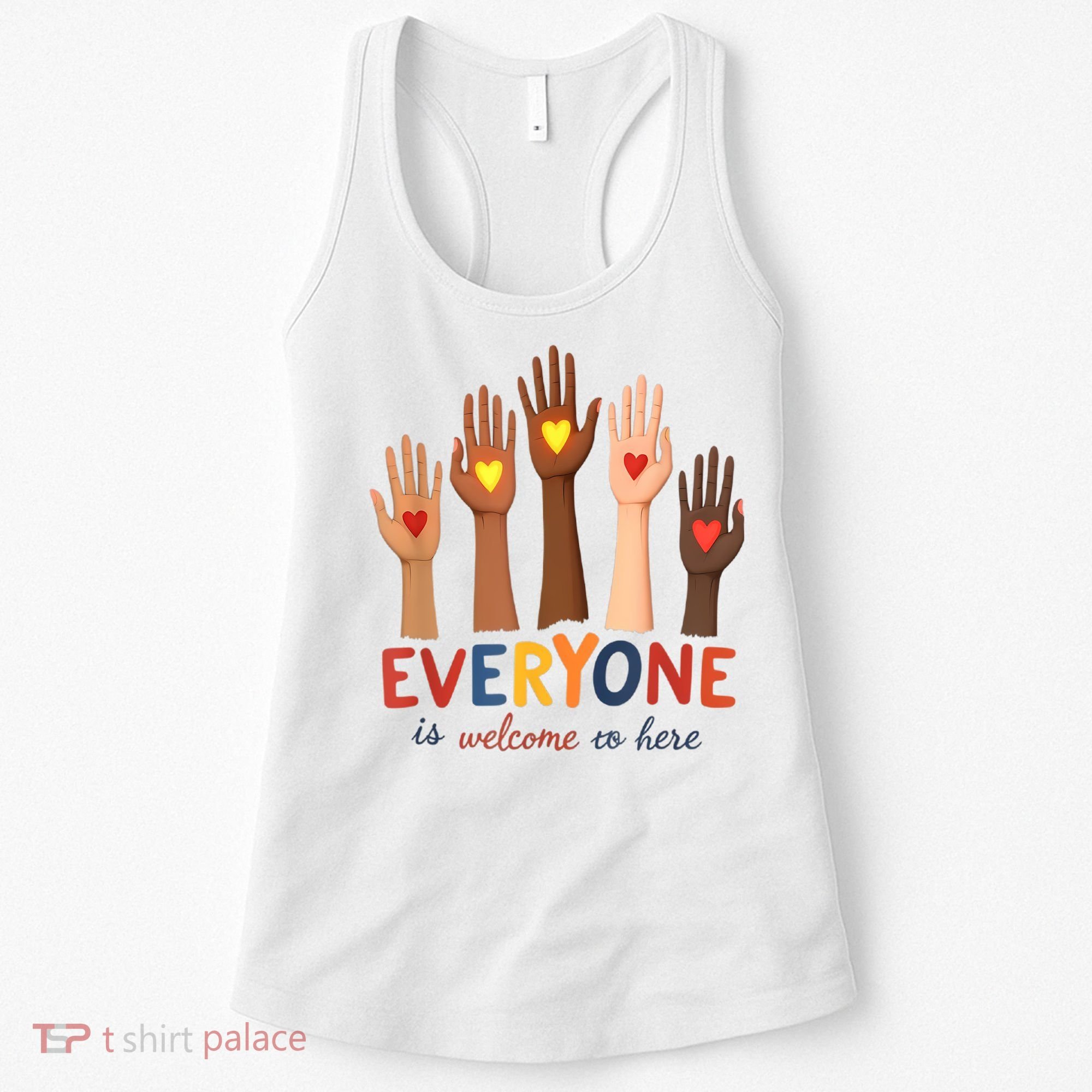 Everyone Is Welcome Here Idaho Teacher Belongs Educator Women's Tank Top