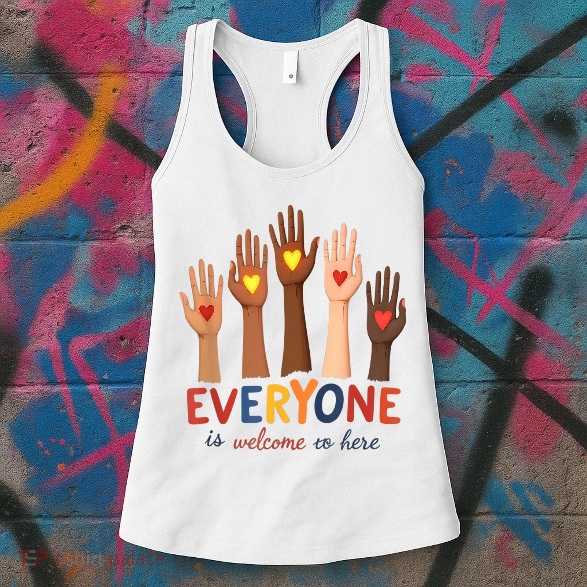 Everyone Is Welcome Here Idaho Teacher Belongs Educator Women's Tank Top