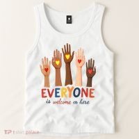 Everyone Is Welcome Here Idaho Teacher Belongs Educator Tank Top thumb 2