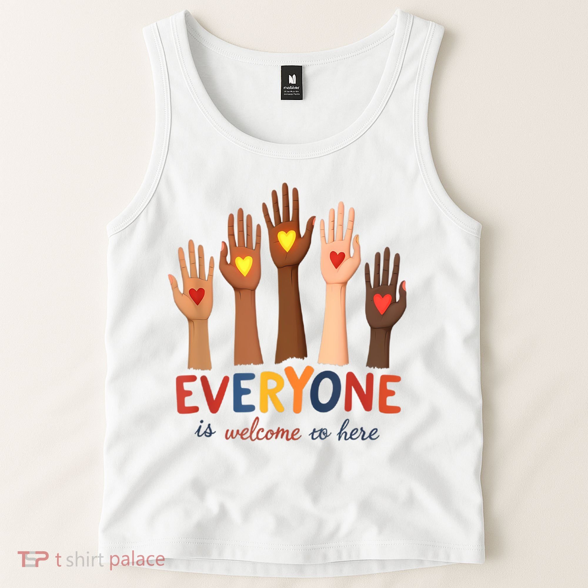 Everyone Is Welcome Here Idaho Teacher Belongs Educator Tank Top