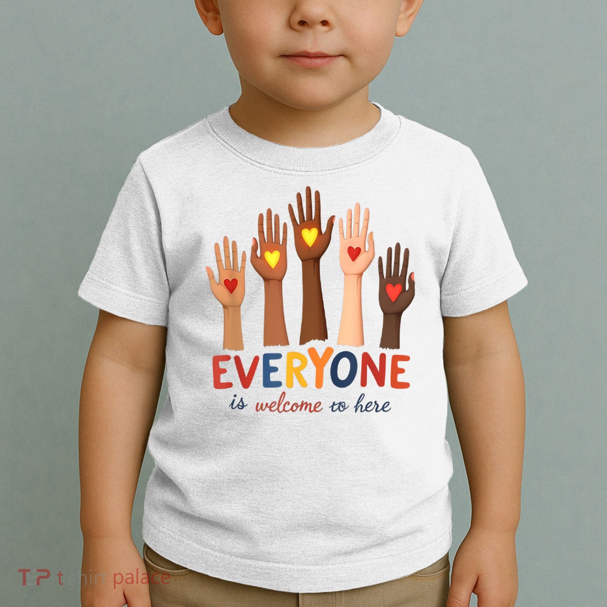 Everyone Is Welcome Here Idaho Teacher Belongs Educator Toddler T-Shirt