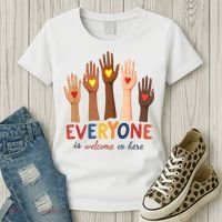 Everyone Is Welcome Here Idaho Teacher Belongs Educator Women's T-Shirt thumb 3