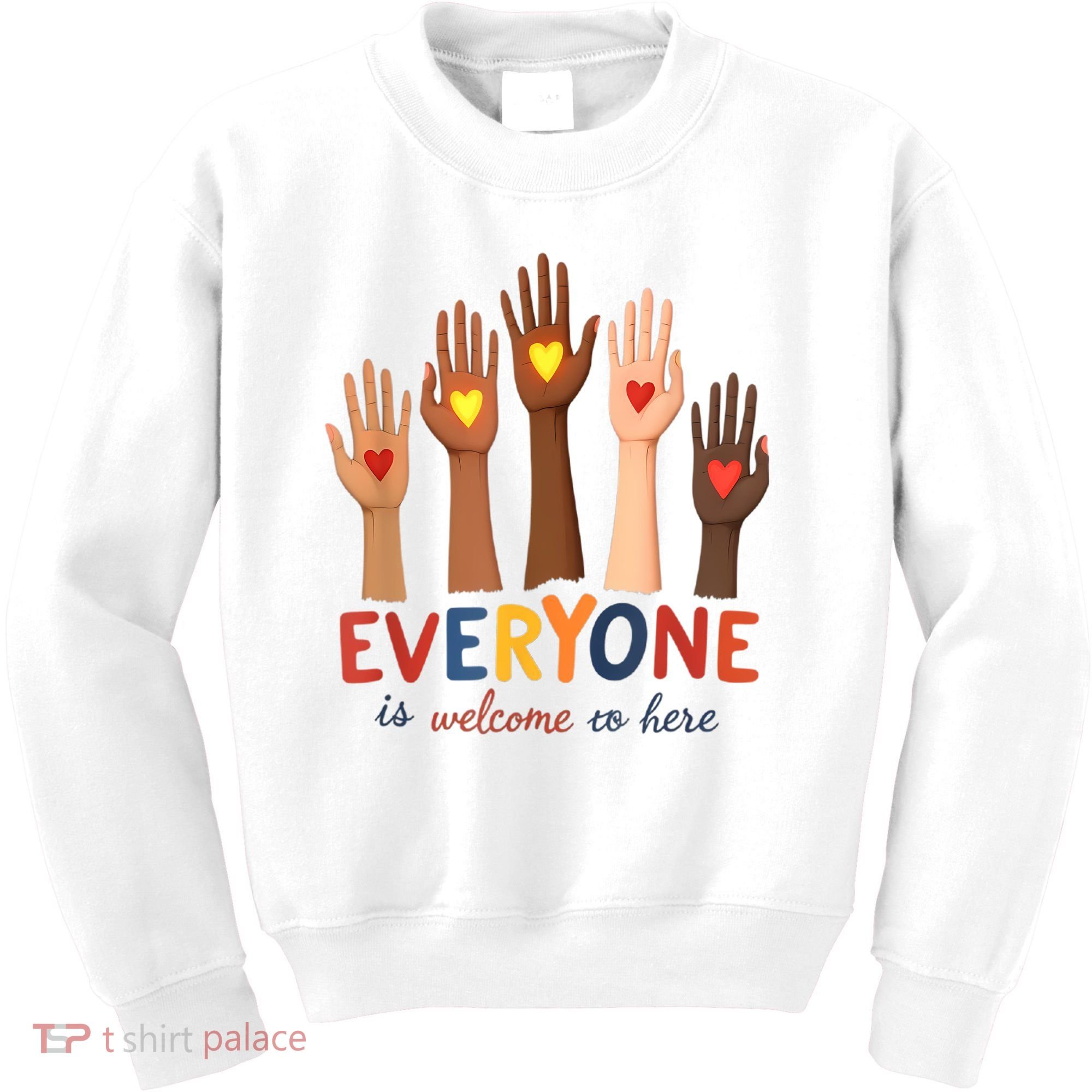 Everyone Is Welcome Here Idaho Teacher Belongs Educator Kids Sweatshirt