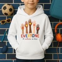 Everyone Is Welcome Here Idaho Teacher Belongs Educator Kids Hoodie thumb 2