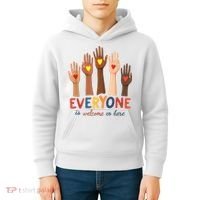 Everyone Is Welcome Here Idaho Teacher Belongs Educator Kids Hoodie thumb 4