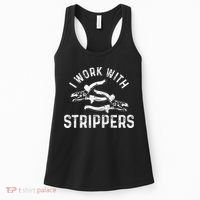 Electrician I Work With Strippers Funny Electrician Gift Women's Tank Top thumb 0