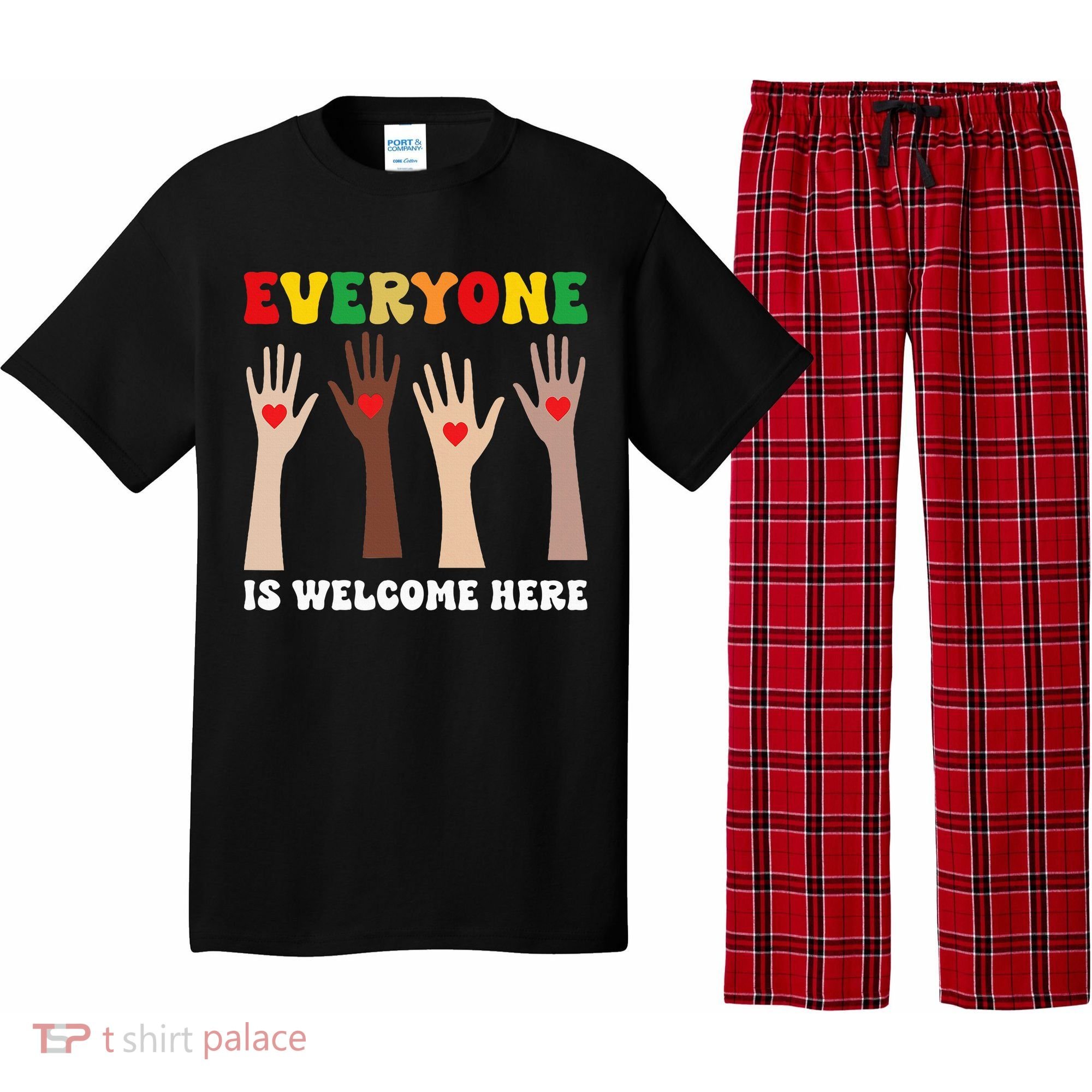 everyone is welcome here idaho teacher diversity unity  Pajama Set