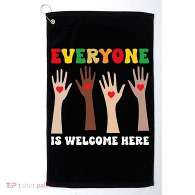 everyone is welcome here idaho teacher diversity unity  Golf Towel