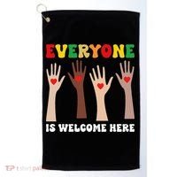 everyone is welcome here idaho teacher diversity unity  Golf Towel thumb 0