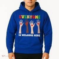 everyone is welcome here idaho teacher diversity unity  Hoodie thumb 2