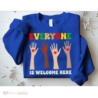 everyone is welcome here idaho teacher diversity unity  Sweatshirt thumb 2
